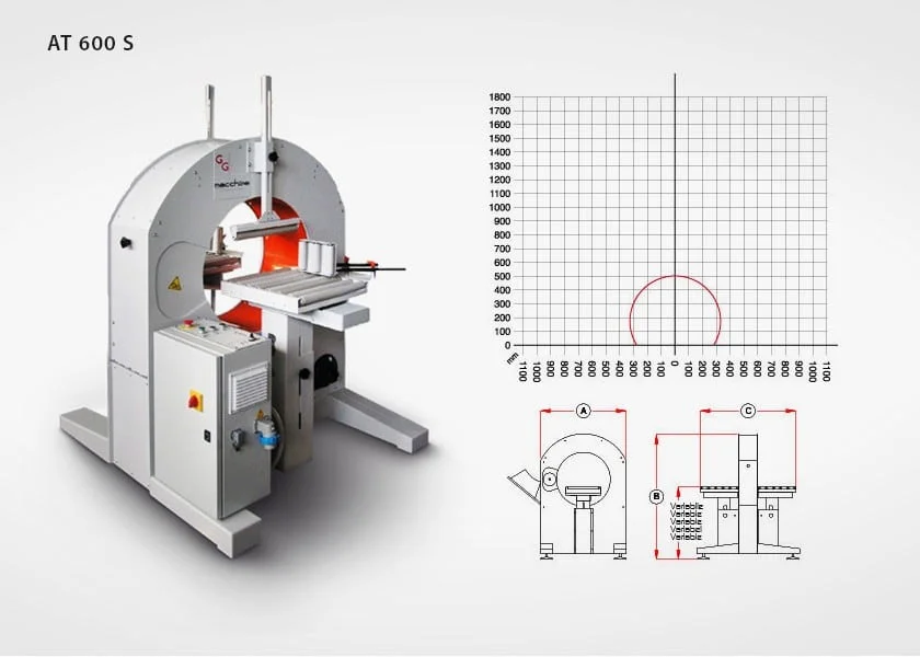 AT 300 S / AT 600 S / AT 1500 S / AT 2000 S Horizontal Stretch Wrapping Semi-Automatic Machines - Image 4